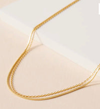 Load image into Gallery viewer, Layered Flat Chain Necklace
