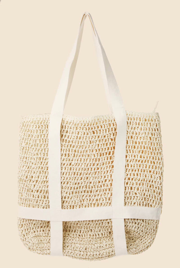 Straw Braided Hat Holder Tote Bag