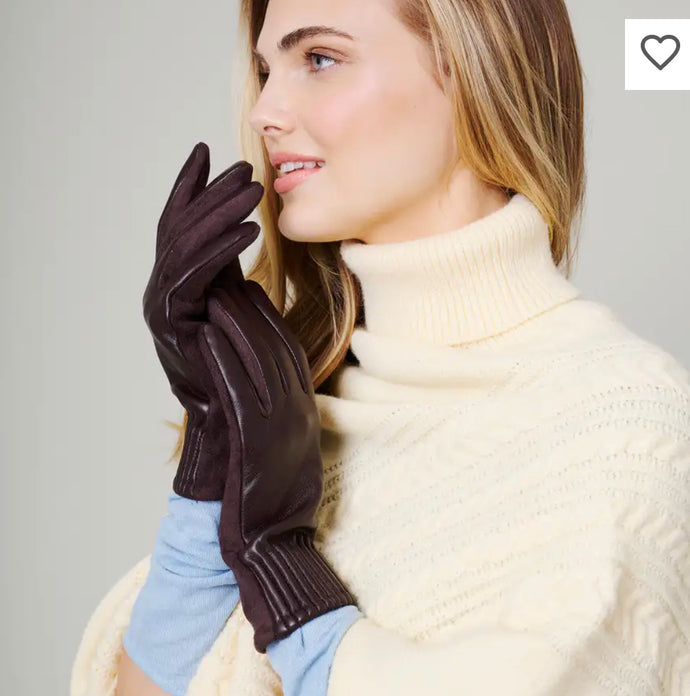 Vegan leather hot sale gloves