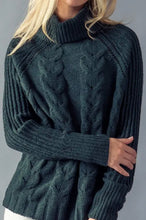 Load image into Gallery viewer, Blair Turtle Neck Cable Knit Sweater
