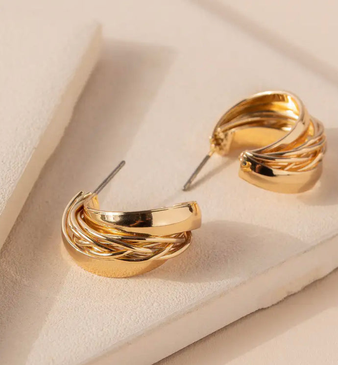 Twist Open Hoop Earring