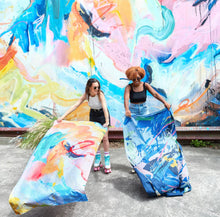 Load image into Gallery viewer, Street Art Beach Towel-Life Unfolding
