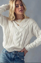 Load image into Gallery viewer, Courtney Chunky Cable Knit Sweater
