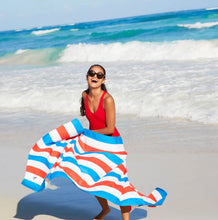 Load image into Gallery viewer, Cabana Beach Towel- Poolside Parties
