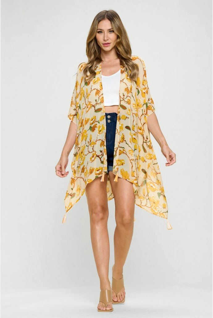 Among the Wild Flowers Kimono